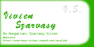 vivien szarvasy business card